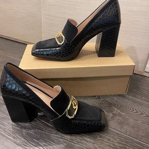 Louise et Cie Black Heel Loafers